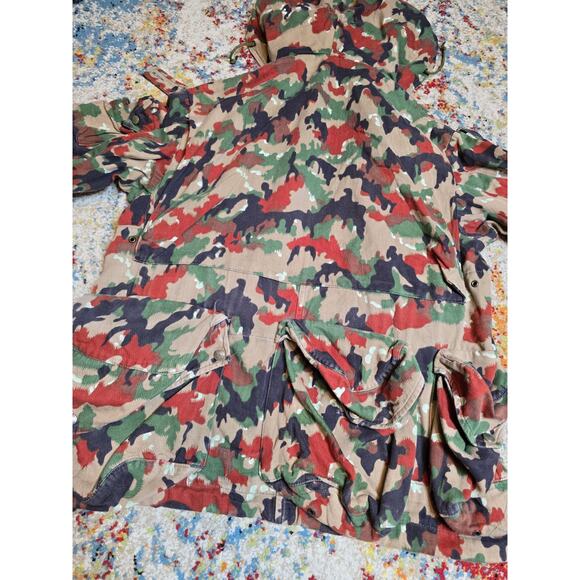 Vintage 70's Swiss M70 TAZ 83 Alpenflage Camo Coat Jacket Switzerland Army - Picture 7 of 9